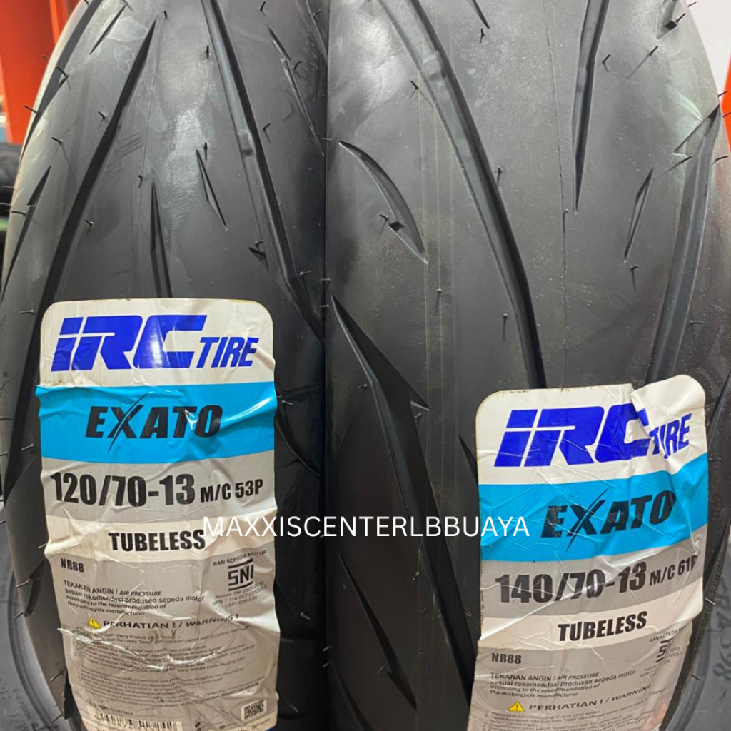 (READY STOCK COD) PAKET 2 BAN IRC 120/70-13 140/70-13 EXATO NMAX NEW NMAX OLD NMAX TURBO FREE PENTIL