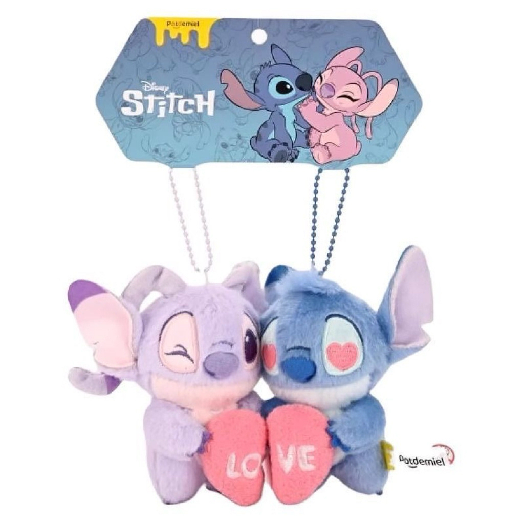 PREORDER Original Disney Stitch Boneka Plush Gantungan | Lilo & Stitch Angel Hiasan Tas | Hadiah Cou
