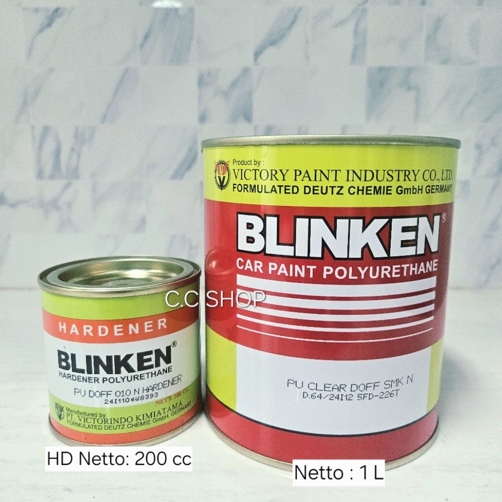 BLINKEN PU CLEAR DOFF SMK 1L / ANTI GORES DOF / PERNIS BLINKEN MATTE 1 LITER + HARDENER 0.2 LITER / 
