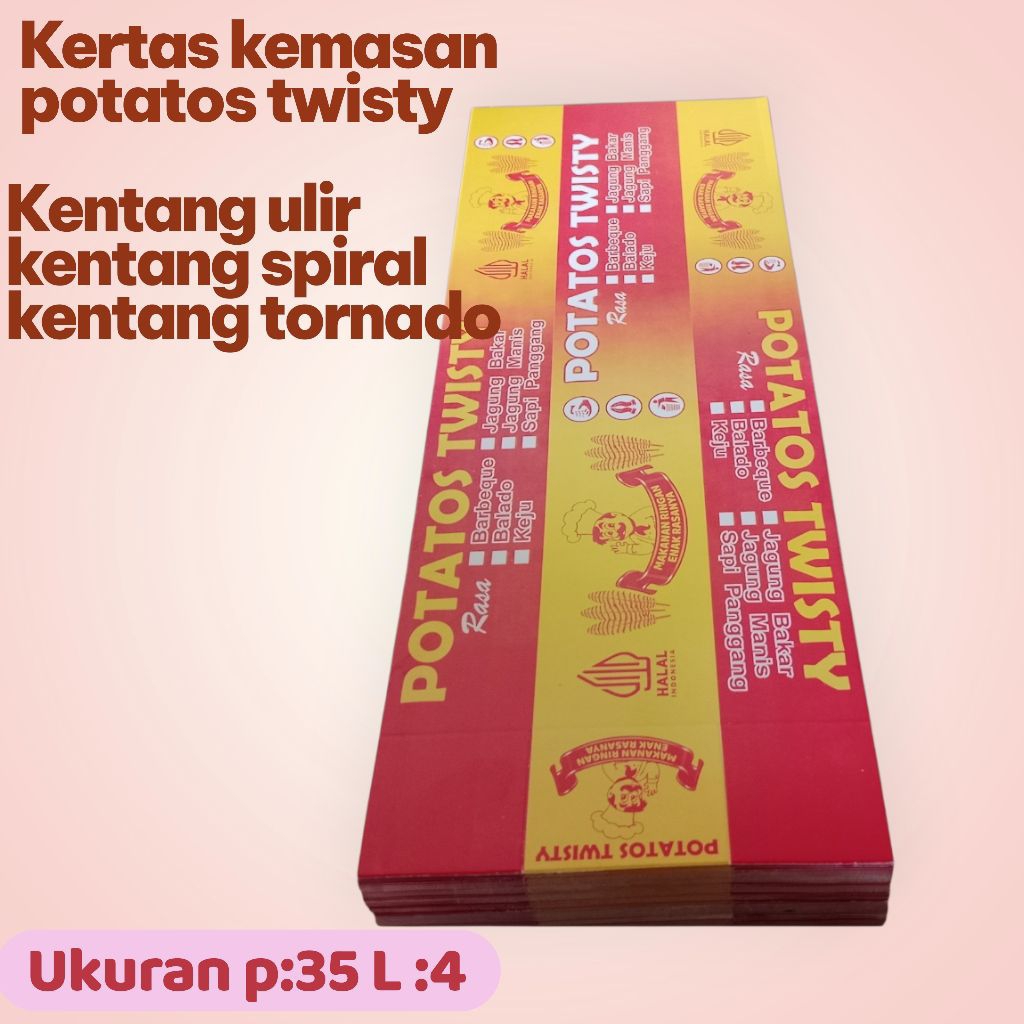 kemasan tempat kentang ulir/kentang spiral/kentang tornado