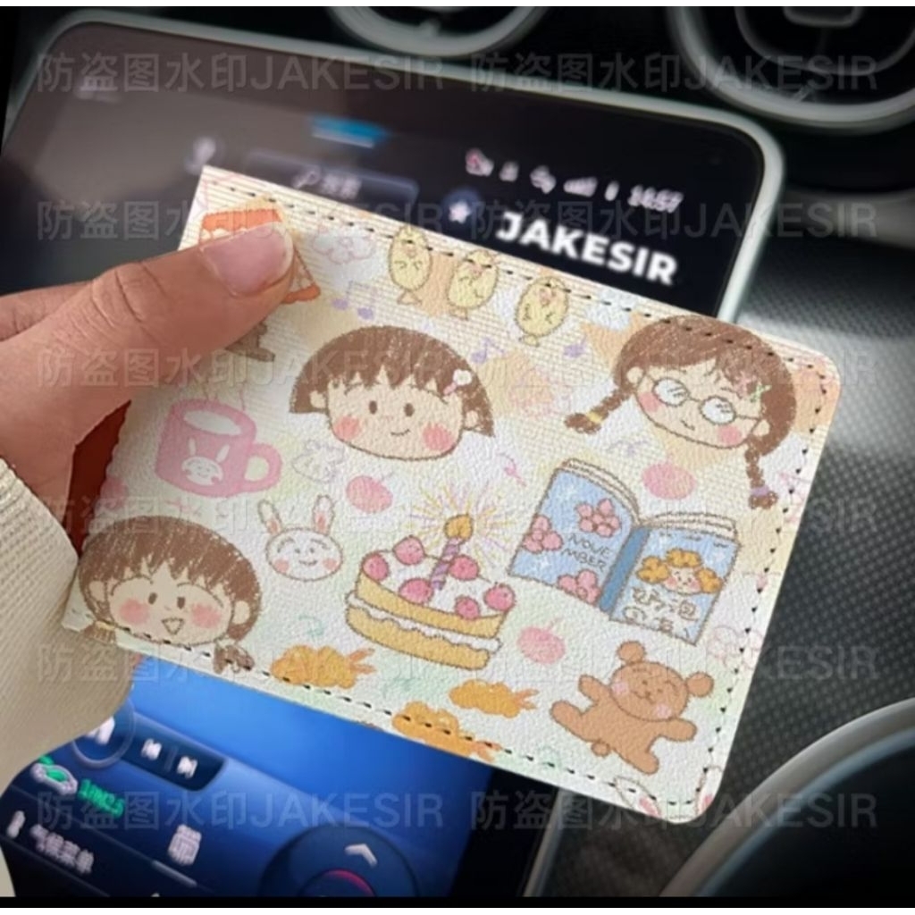 Dompet kartu chibi maruko chan dompet kartu karakter maruko chan