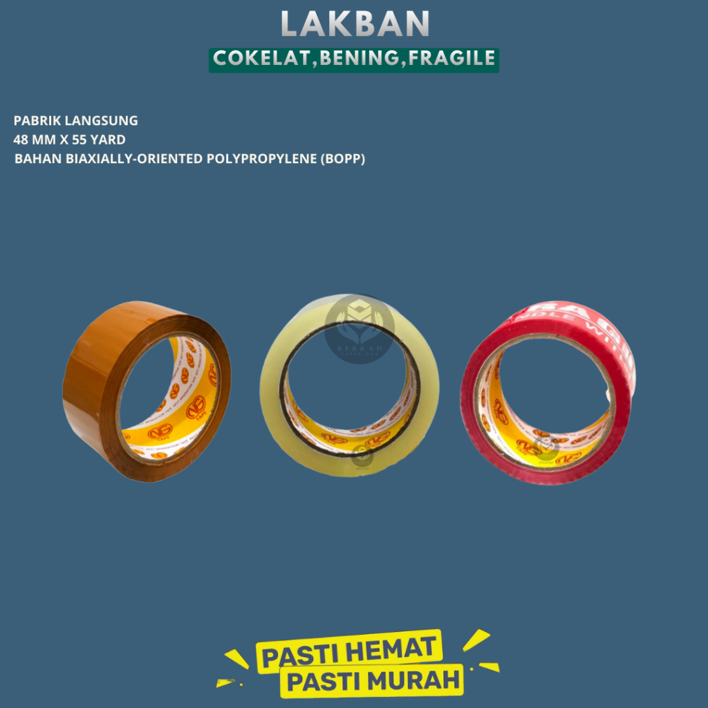 Lakban OPP Coklat / Isolasi Lakban / Lakban OPP Tape Kuat & Tahan Putus / NGC