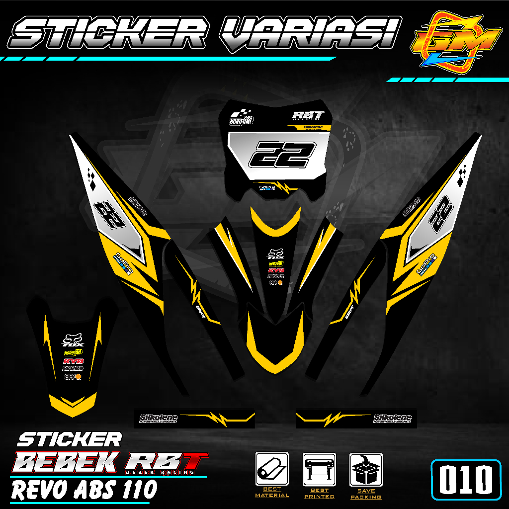 COD Sticker RBT Revo absoulut REVO ABS 110 RBT BEBEK MODIF SUPERMOTO RBT 010