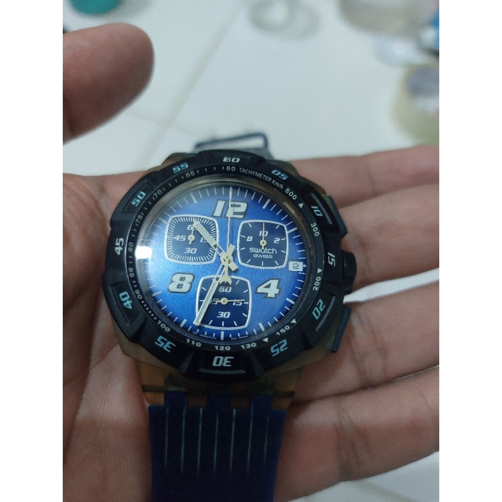 SWATCH CHRONOGRAPH UNIT ONLY FITUR AKTIF SEMUA