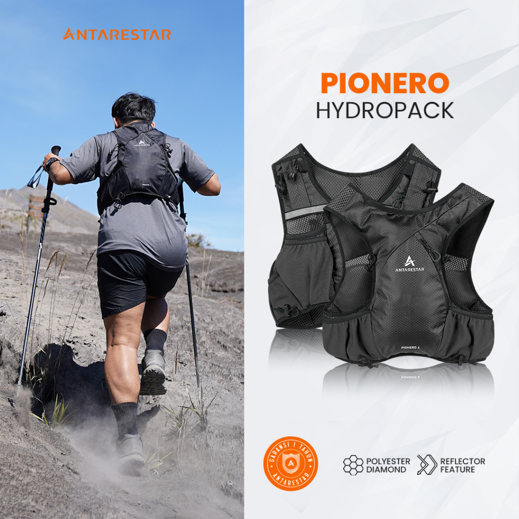 Hydropack Vest Trail Running Pionero Outdoor Hydropack Ultralight Tas Trailrun Rompi Gunung