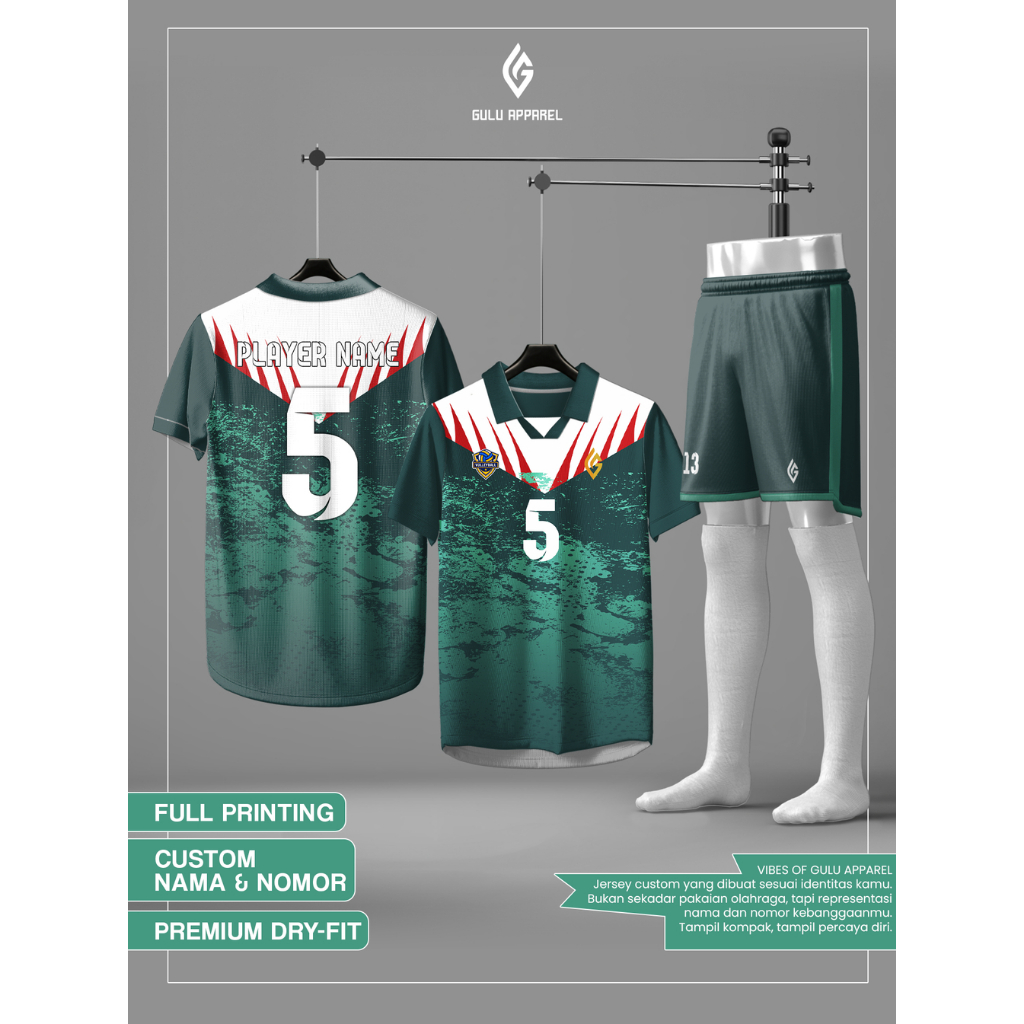 Gulu Apparel Jersey Voli Custom Full Printing Dry Fit | Custom Nama & Nomor