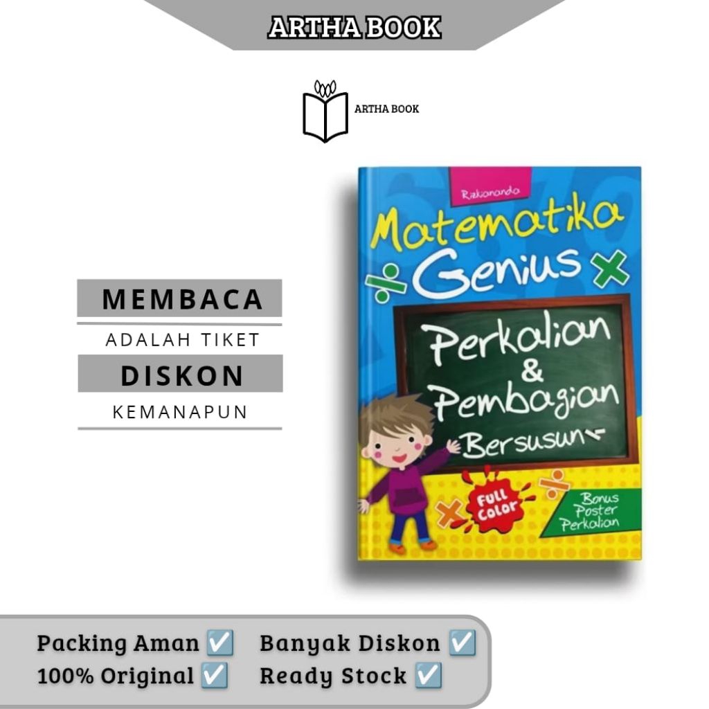 BUKU EDUKASI/BUKU ANAK/MATEMATIKA GENIUS/PERKALIAN DAN PEMBAGIAN BERSUSUN/RIZKI ANANDA