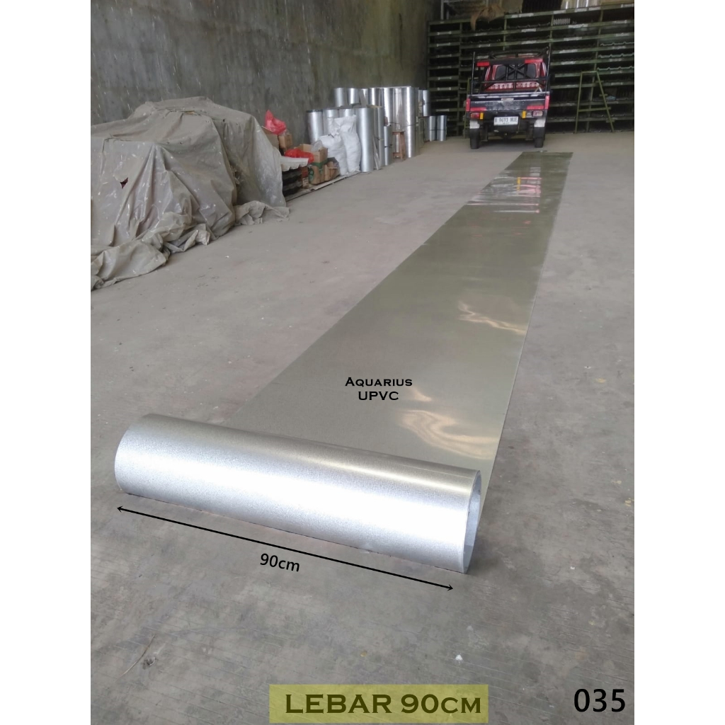 Seng Talang Lebar 90cm Tebal 035mm Rol Plat sheet Galvalum 914mm Permeter Anti Karat