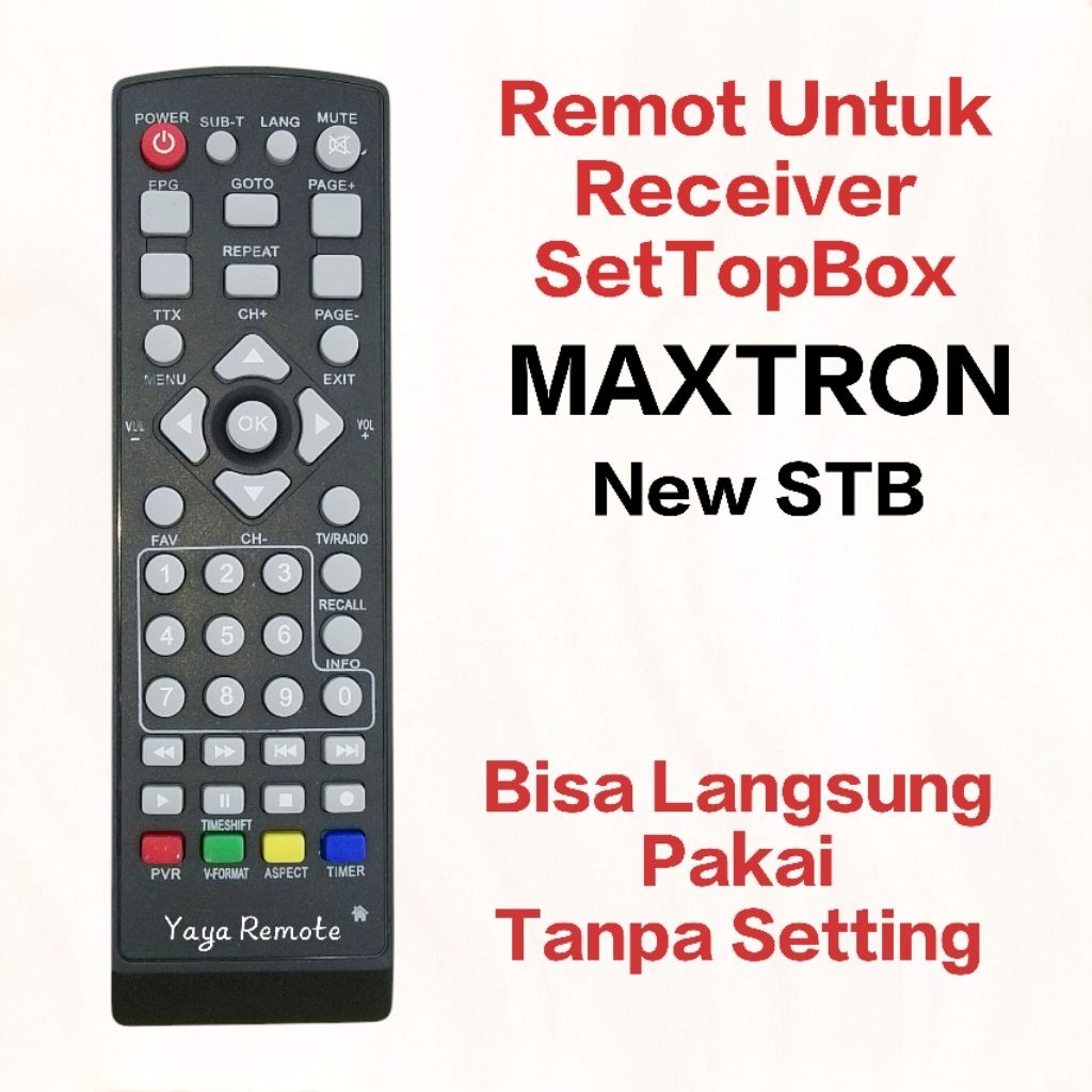 Remote Untuk Receiver Set Top Box MAXTRON