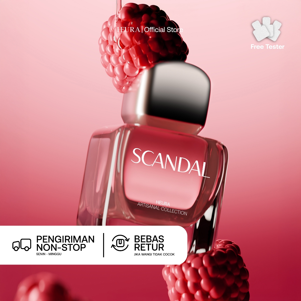 HEURA Scandal - Extrait de Parfum - Aroma Sweet Fruity Parfum Perfume Minyak Wangi Wanita Tahan Lama