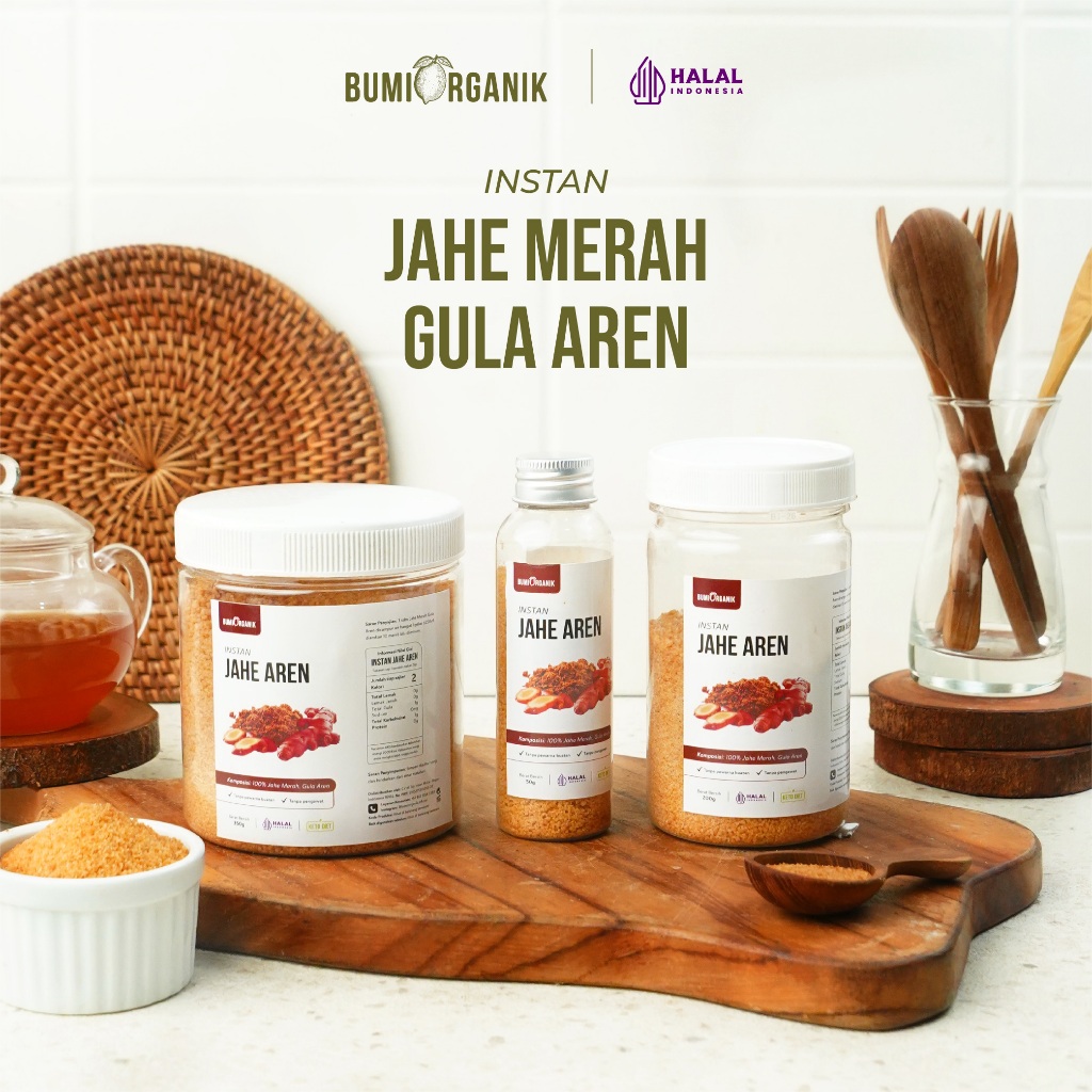 JAHE MERAH BUBUK ASLI GULA AREN 100% MURNI TANPA CAMPURAN BUMI ORGANIK / JAHE MERAH / JAHE MERAH BUB