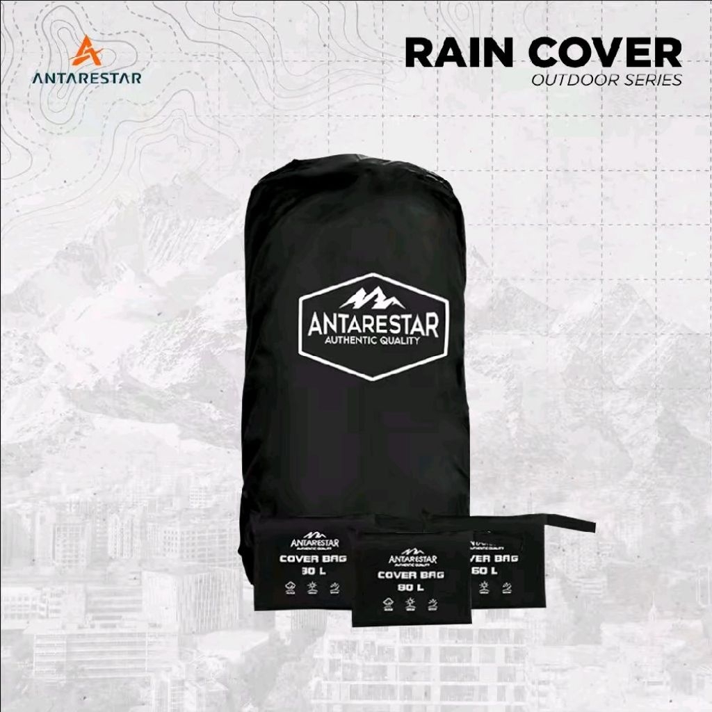 BagsAdventureShop.ID -  Rain Cover Bag Jas Hujan Tas Bag Cover Rain Coat Outdoor Antarestar Official