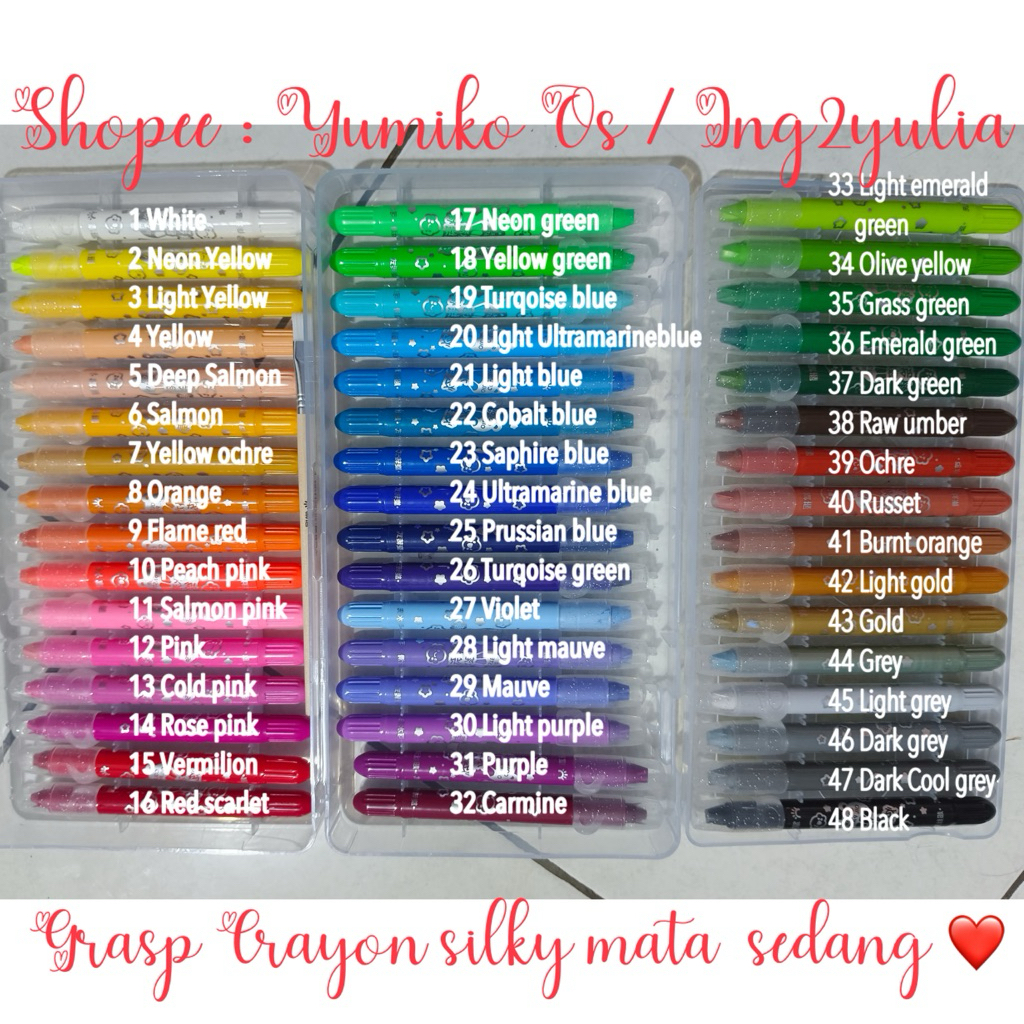 READYY Satuan Crayon Grasp mata Sedang / Jual ( per 1pcs) Crayon Grasp Sedang