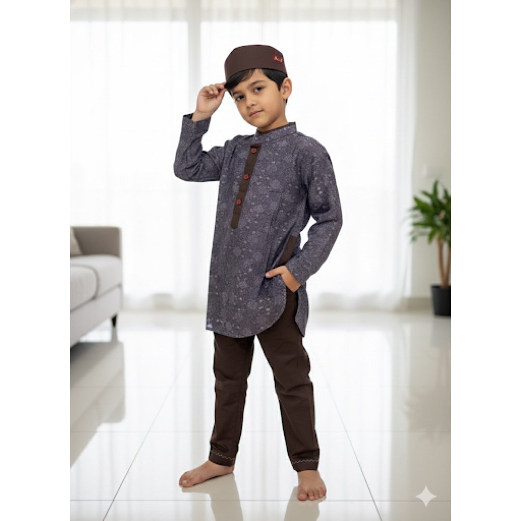 Setelan koko anak Kurta jaguar lengan panjang Terbaru / koko anak kurta / setelan kurta Anak Aljami 