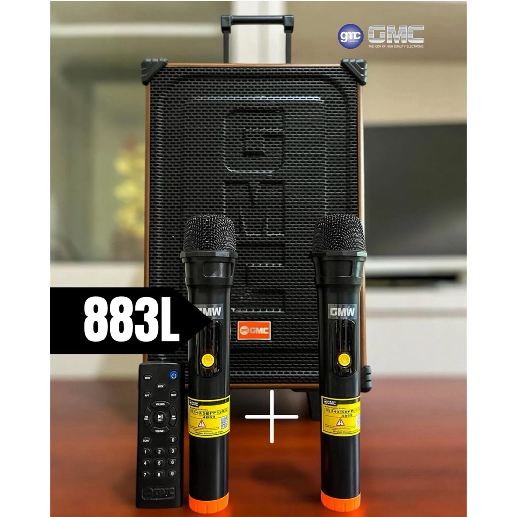 Speaker Portable Gmc 883L 10 inc bass mantul free mic 1 pcs/Speaker karaoke Gmc 883L 10 inc