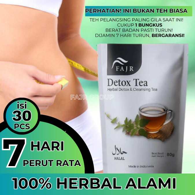 TEH DIET PELANGSING DETOX PELUNTUR LEMAK BADAN HERBAL ALAMI /SLIMMING TEA JAMU OBAT DIET AMPUH LANGS