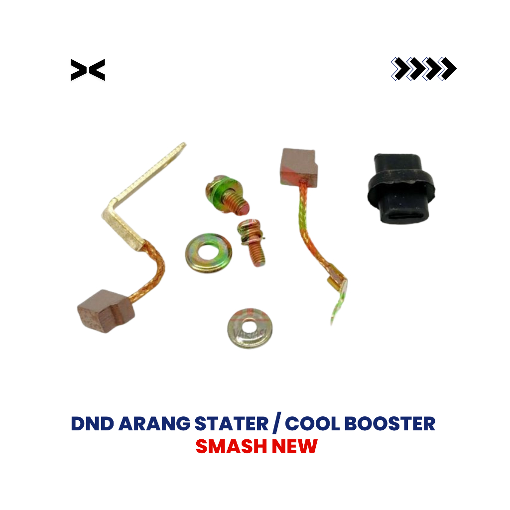 DND Arang Areng Stater Motor Smash New / Carbon Brush Starter Smash / Coolbooster Dinamo Starter