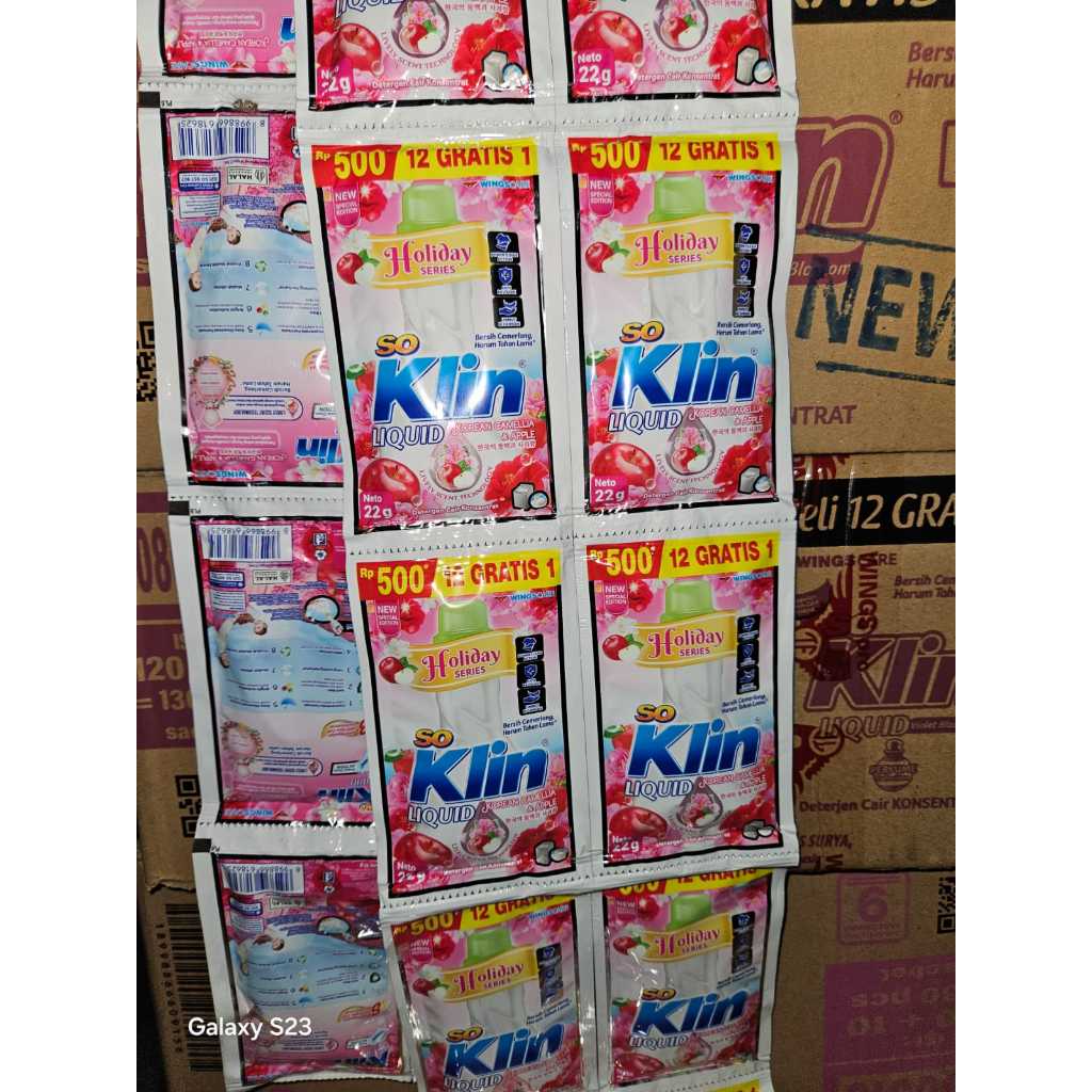 So Klin Detergen Bubuk Kemasan Renceng Dan Soklin Liquid 500 1dus