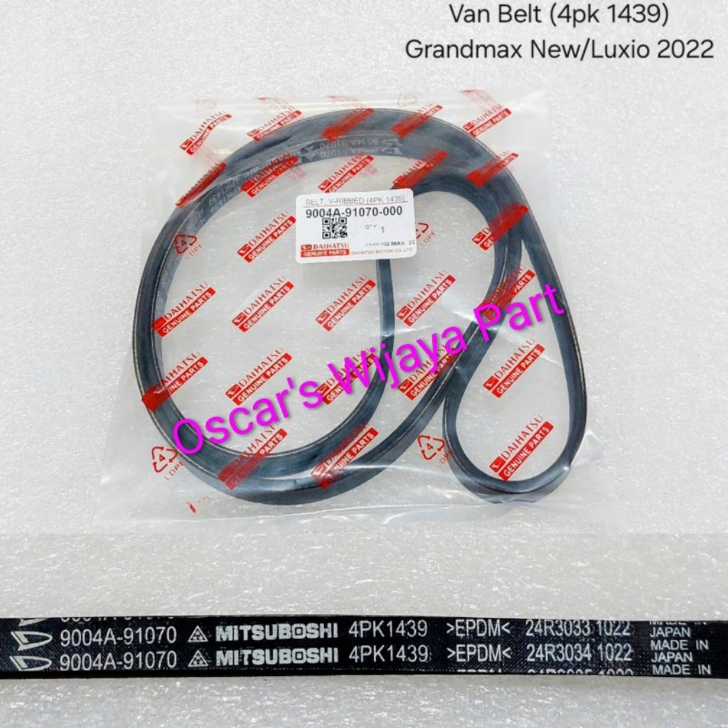 VAN BELT 4pk-1439 GRAND MAX NEW/LUXIO 2022/ TALI KIPAS RADIATOR MOBIL DAIHATSU GRAND MAX NEW LUXIO 2