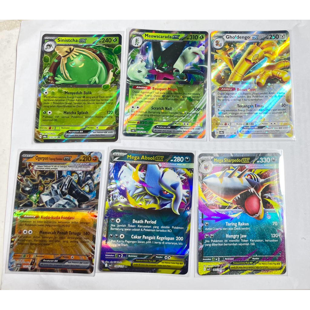 Mega Absol & Sharpedo ALL POKEMON TCG kartu EX
