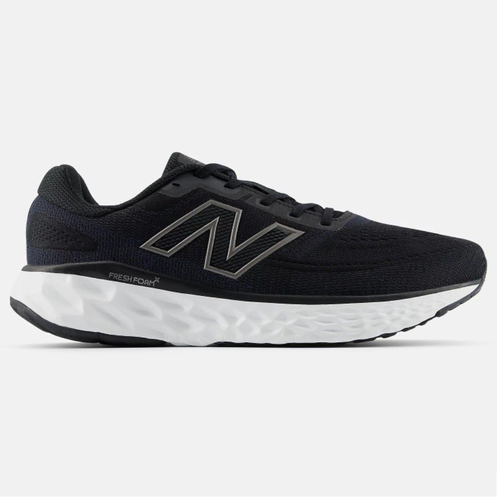 SEPATU RUNNING PRIA NB EVOZ V4 BLACK WHITE ORIGINAL BIG SIZE 45