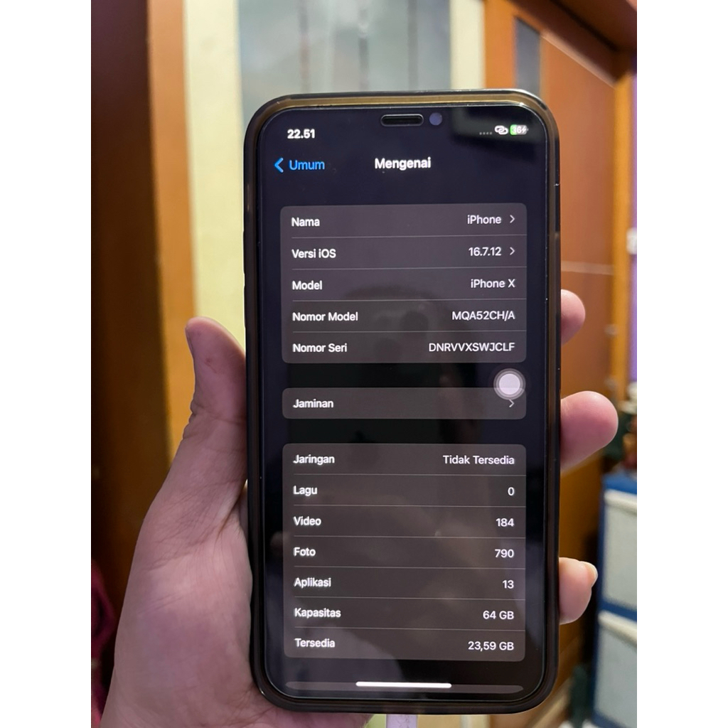 iphone x 64 gb second inter