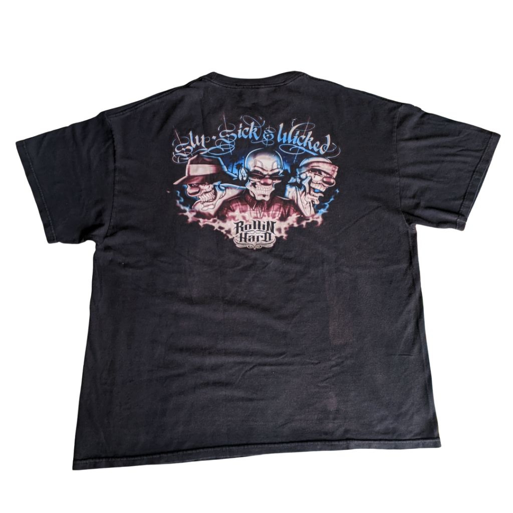 vintage 90s tshirt rollin hard art chicano cholo homies