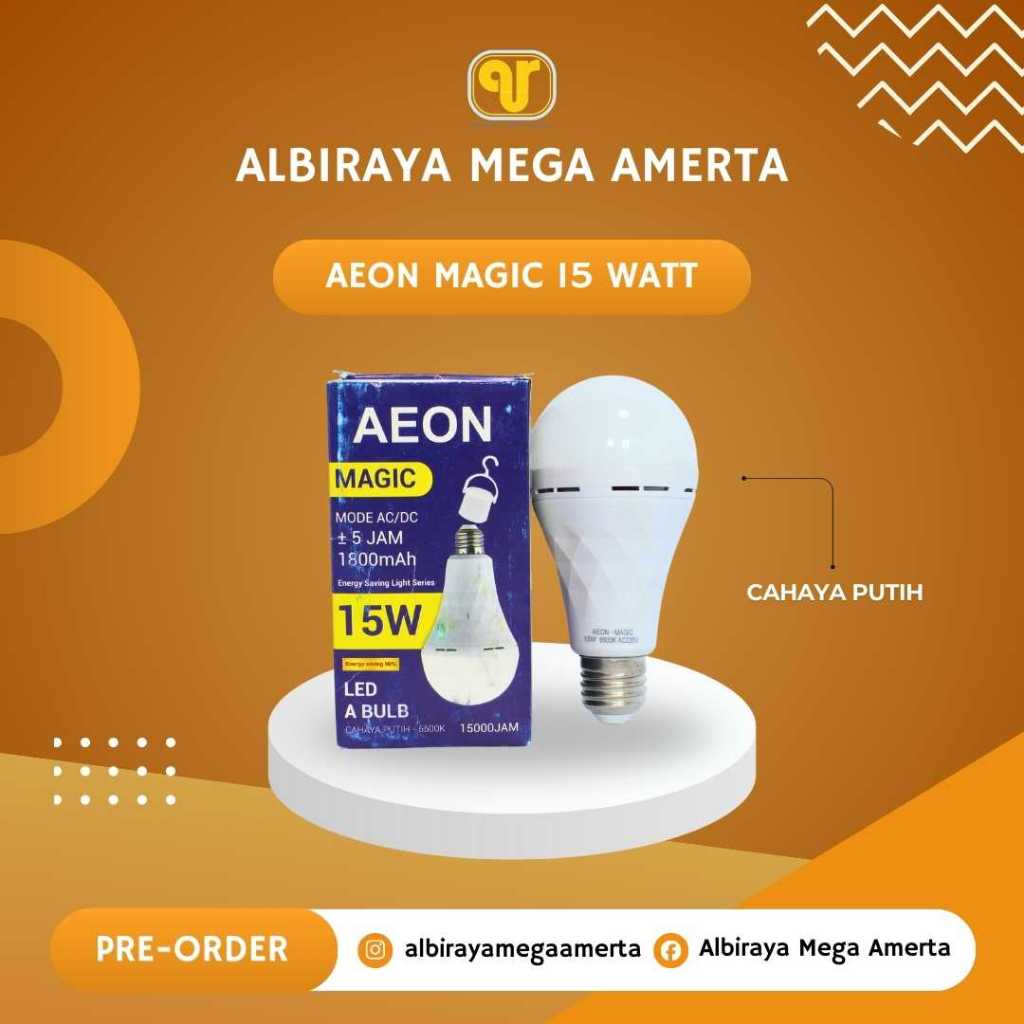 [COD] LAMPU AEON MAGIC 15W CAHAYA PUTIH | GROSIR