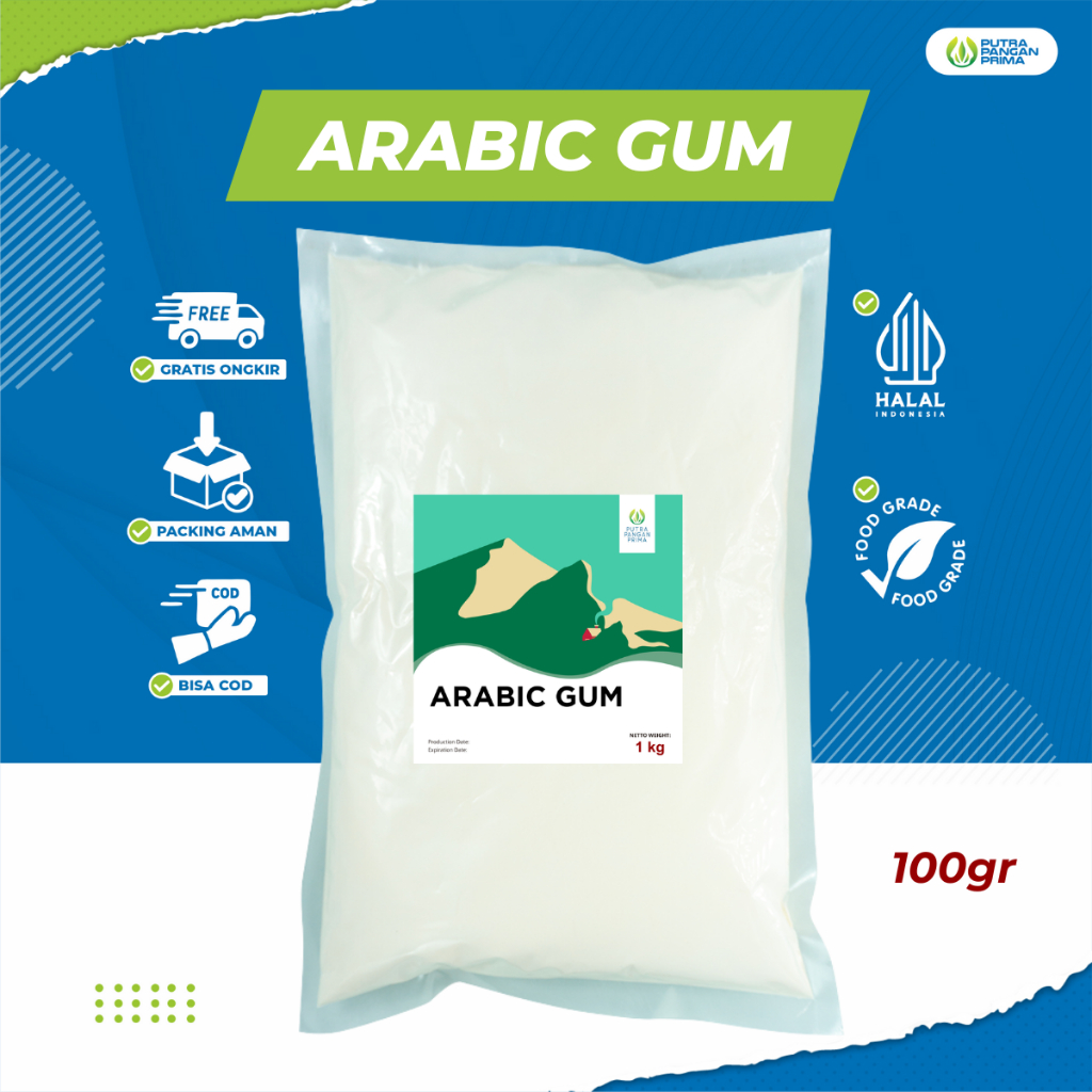 Bubuk Arabic Gum Powder Food Grade 100gr
