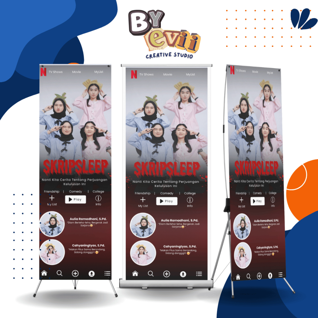 BANNER SIDANG NETFLIX KEKINIAN | BANNER SIDANG VIRAL | BANNER WISUDA | BANNER SEMHAS