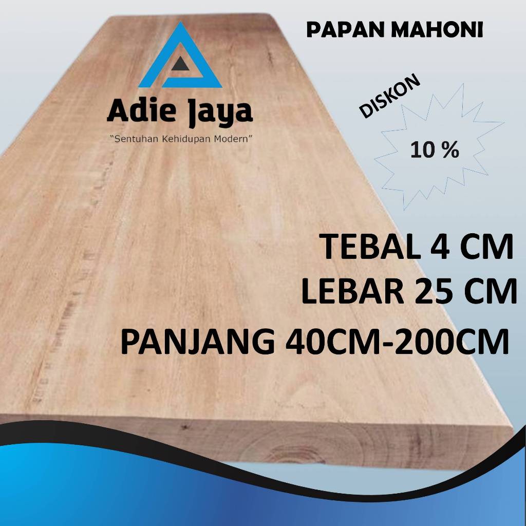 Papan mahoni tebal 4cm lebar 25cm | kayu premium