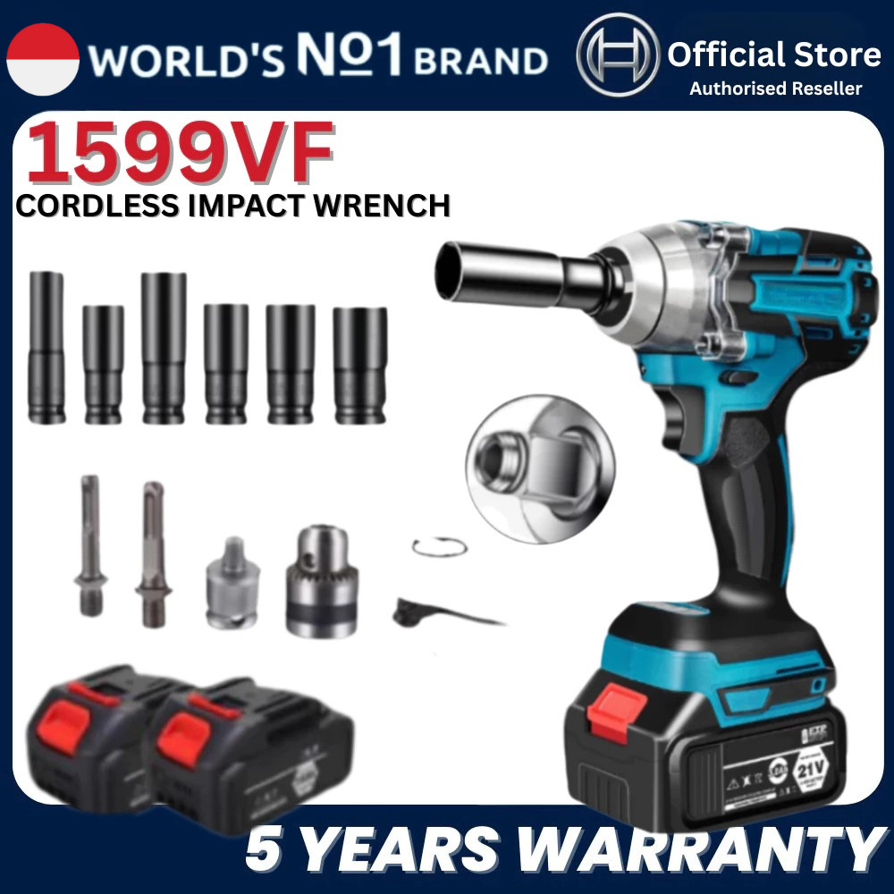 (Baru) Bor Nirkabel Bosch 1599VF, Kunci Impact 3in1 & Bor Nirkabel Serbaguna