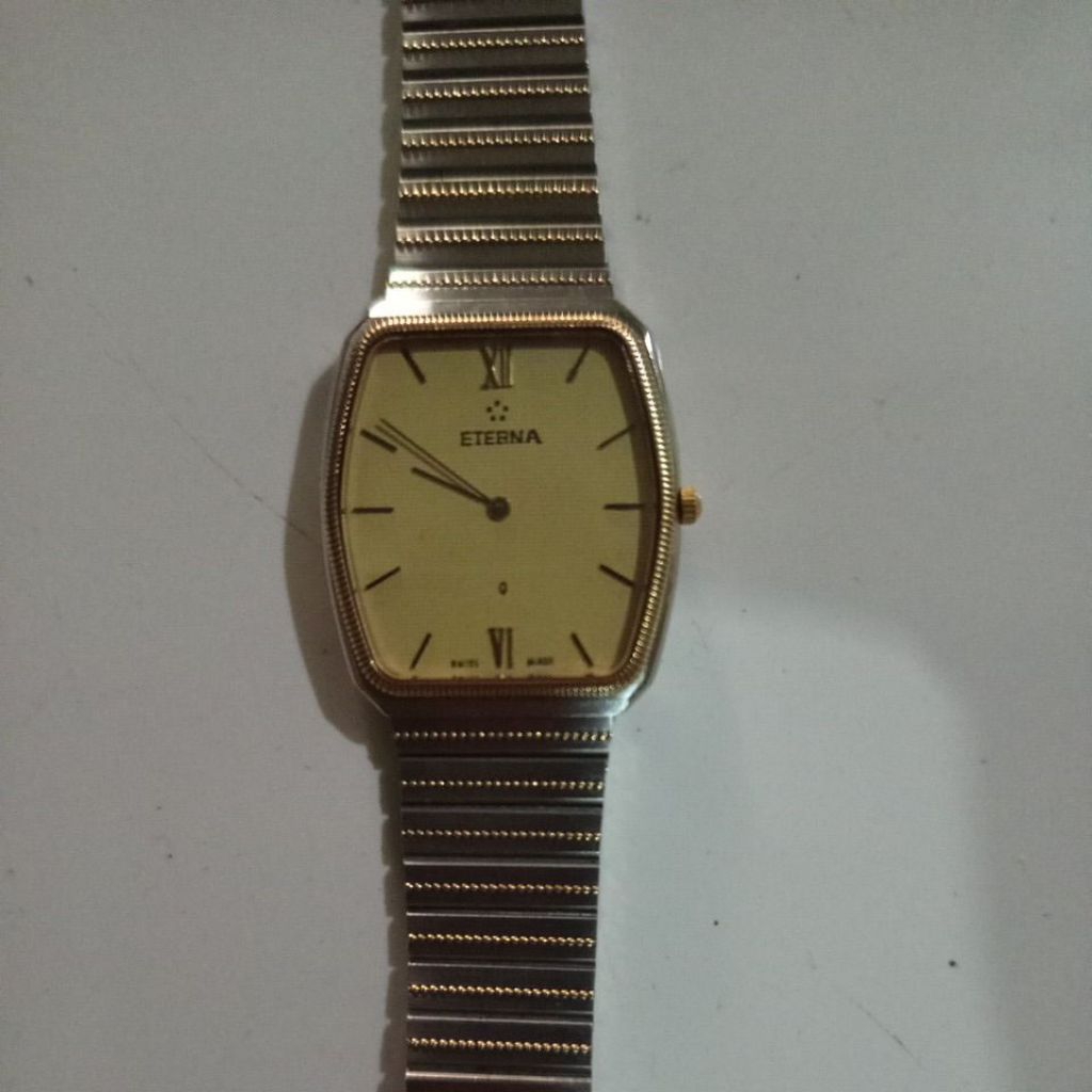 jam ETERNA quart lapis gold full original bekas