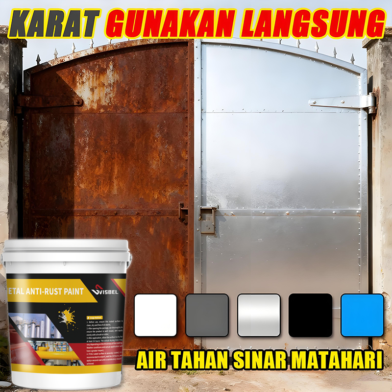 cat besi anti karat 1kg tidak perlu membuat halus sekali menghilangkan cat anti karat besi Quick Dry