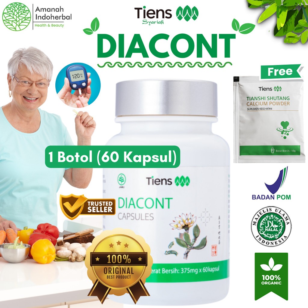 Tiens Diacont Suplemen Diabetes Obat Kencing Manis Kontrol Gula Darah Labu China Obat Luka Diabetes,