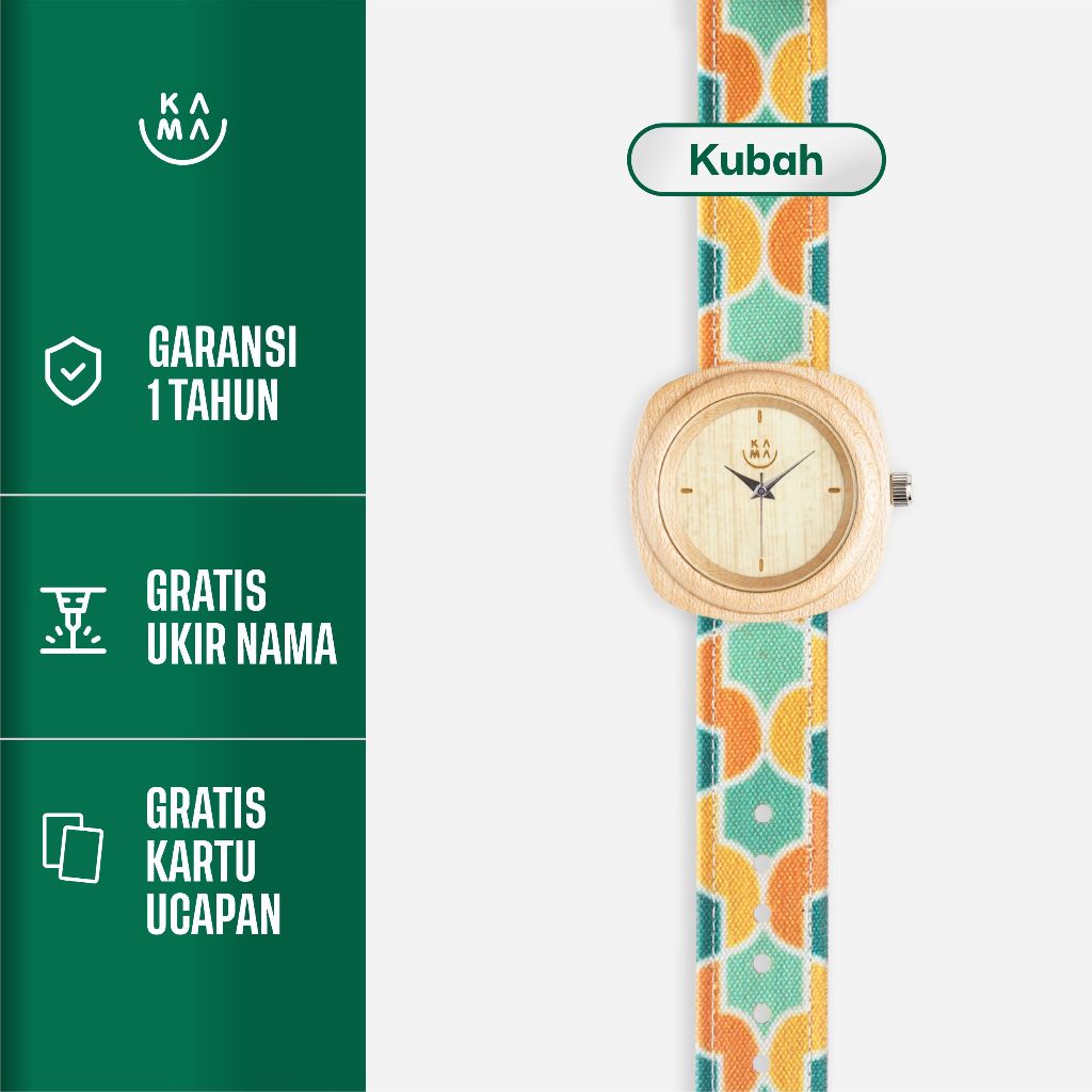 Jam Tangan Kayu Kama Watch Edisi Strap Kubah