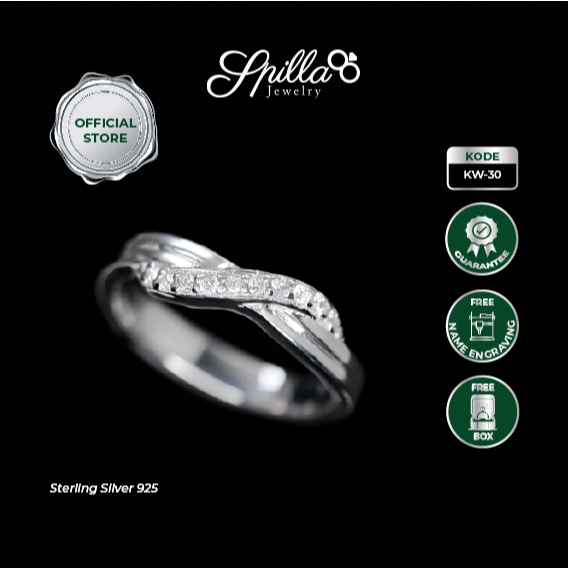 Spilla Jewelry KW-30 Cincin Wanita Perak (Silver 925)