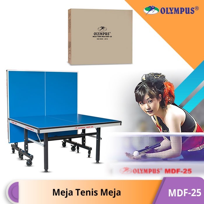 Olympus Meja Tenis Meja MDF-25 Meja Pingpong SNI Tebal 25mm
