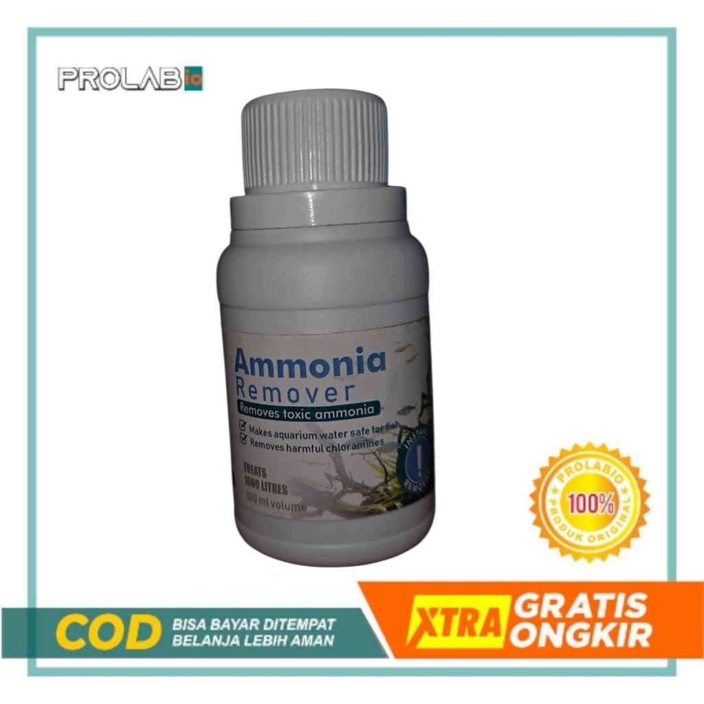 prolabio AMONIAK REMOVER 100 ml penghilang bau dan amoniak kolam aquarium