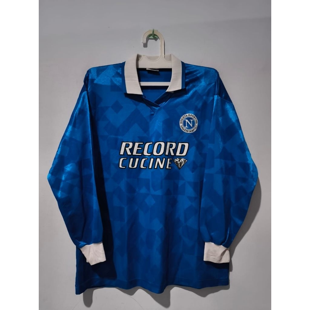 jersey baju bola napoli home retro vintage sport casual