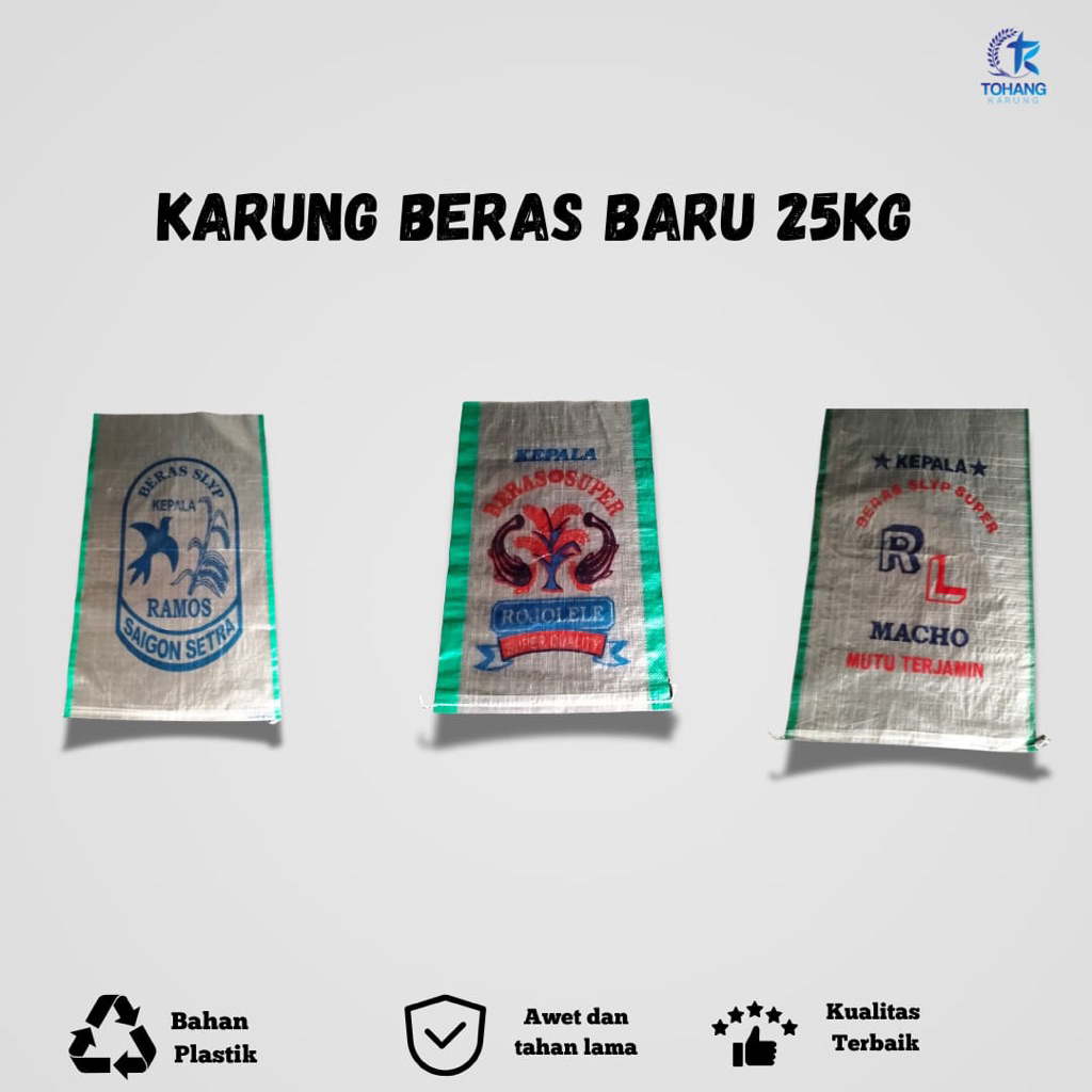 (30pcs) Karung beras 25kg rojolele walet RL berkualitas dan tahan lama