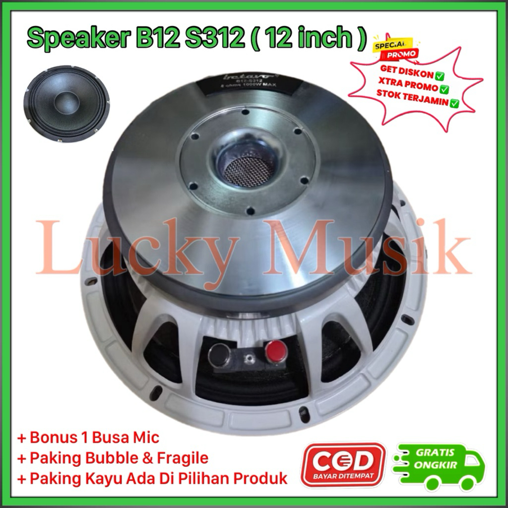 Speaker Komponen Betavo B12 S312 Original 12 Inch B12S312 speaker betavo 12 inch speaker b12 s312