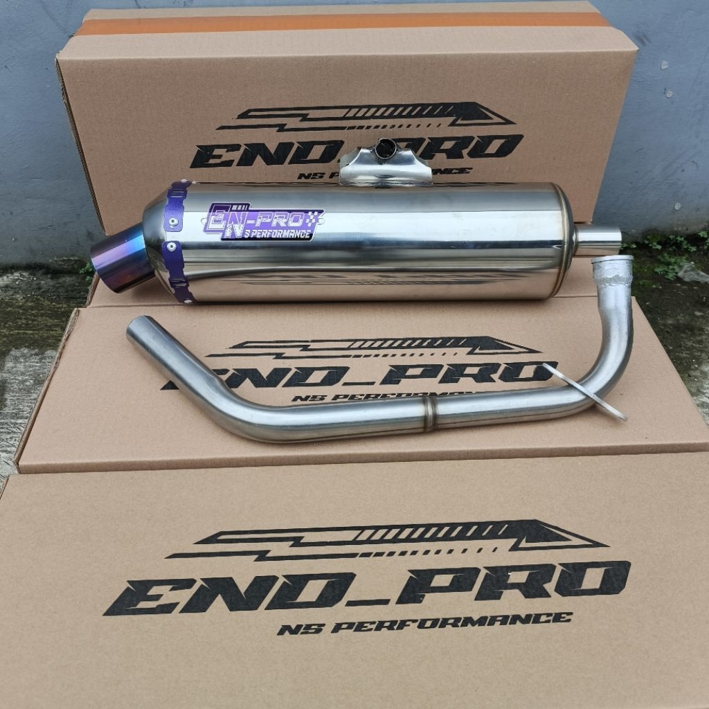 Knalpot Stainless Moncong KOU Vario Aerox Nmax PCX Mio Beat Click Original END Project INLET 28