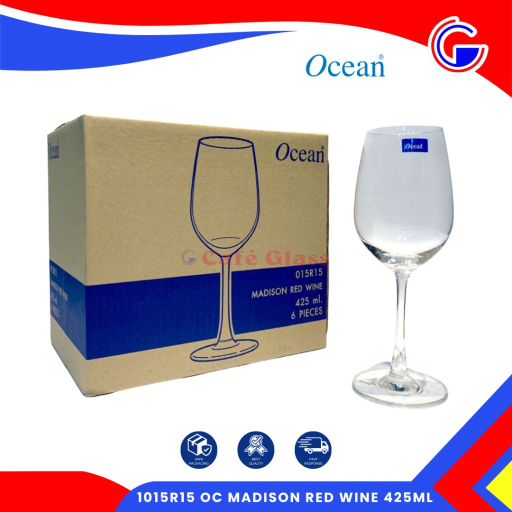 GELAS WINE TINGGI | GELAS KAKI KACA OCEAN | 1015R15 GELAS MADISON 425ML | HARGA PER PCS