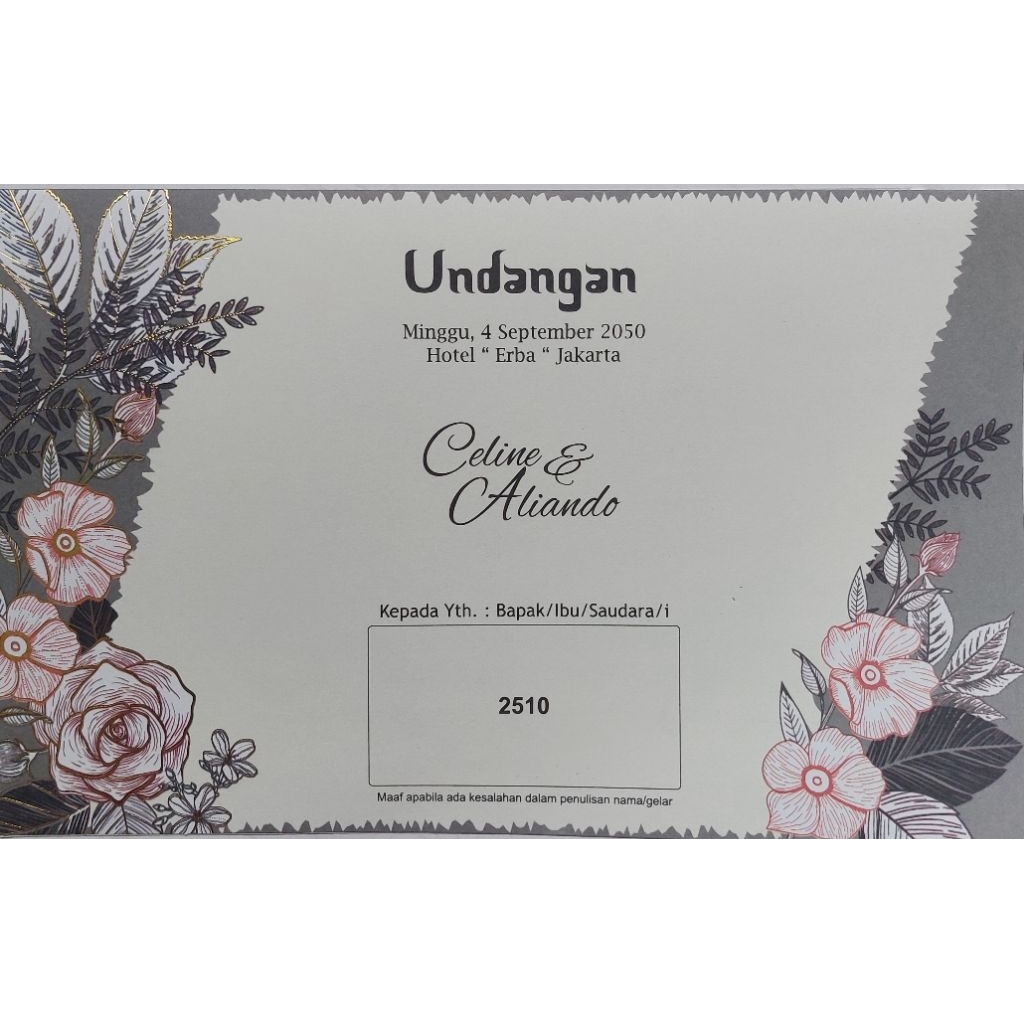 Blangko Undangan Erba 2510