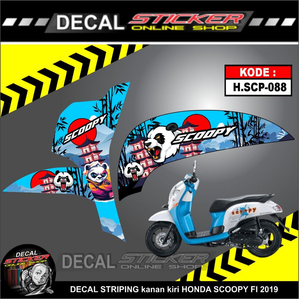 STRIPING MOTOR HONDA SCOOPY FI 2019 DECAL VARIASI STIKER KARAKTER