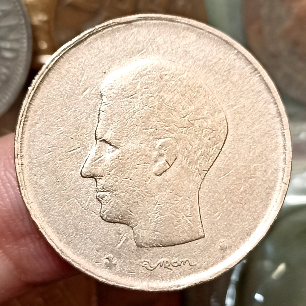 Koin Kuno Belgia 20 Francs - Baudouin I French text Tahun 1980