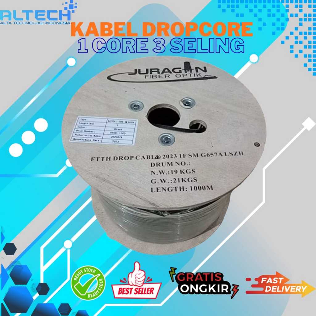 dropcore 1 core 3 seling/kabel dropcore 1 core 3 seling 1000m