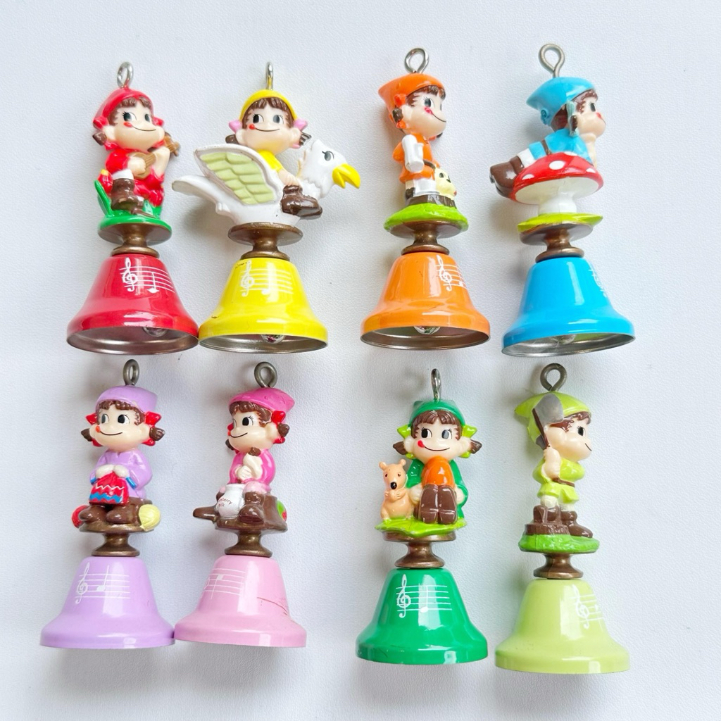 Figure Set Peko Chan Bell Keychain Vintage