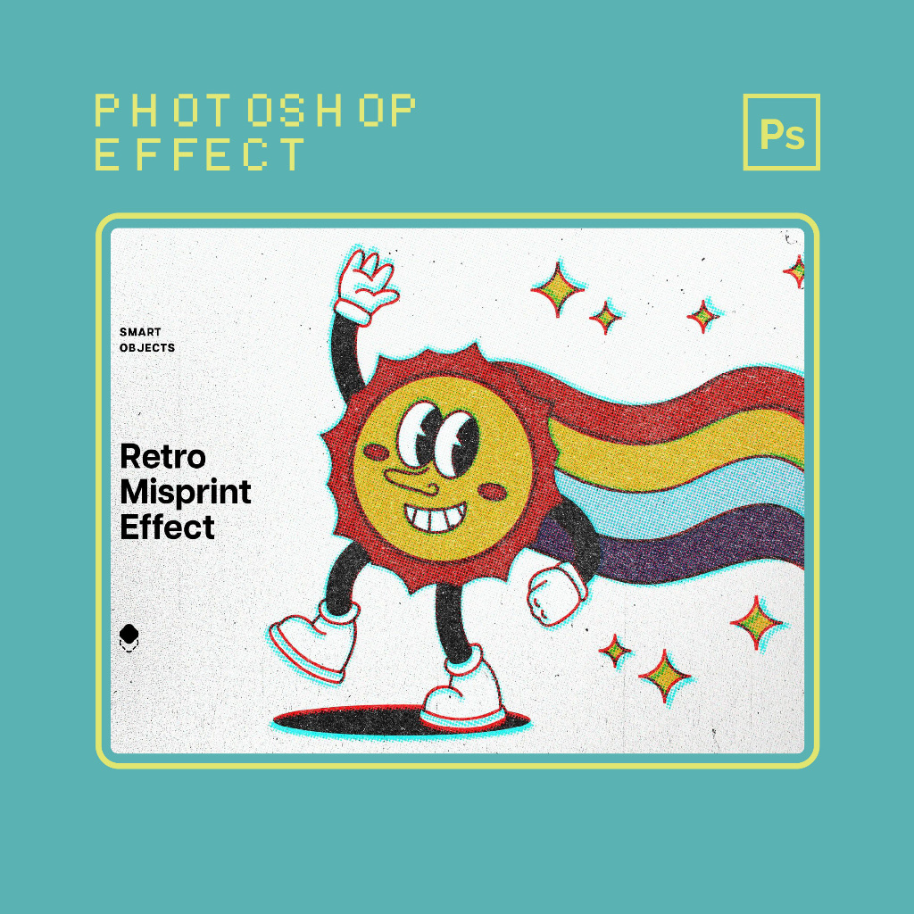 Photoshop Effects - PB Retro Misprint Design